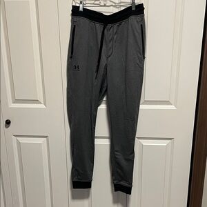 Under Armour Men's Charcoal Joggers with Black Accents